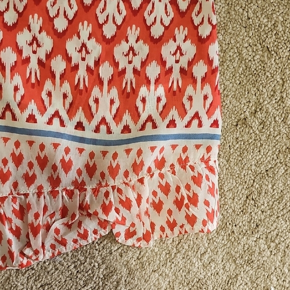 Beachlunchlounge Red and White Smocked Sleeveless Blouse - Picture 4 of 8